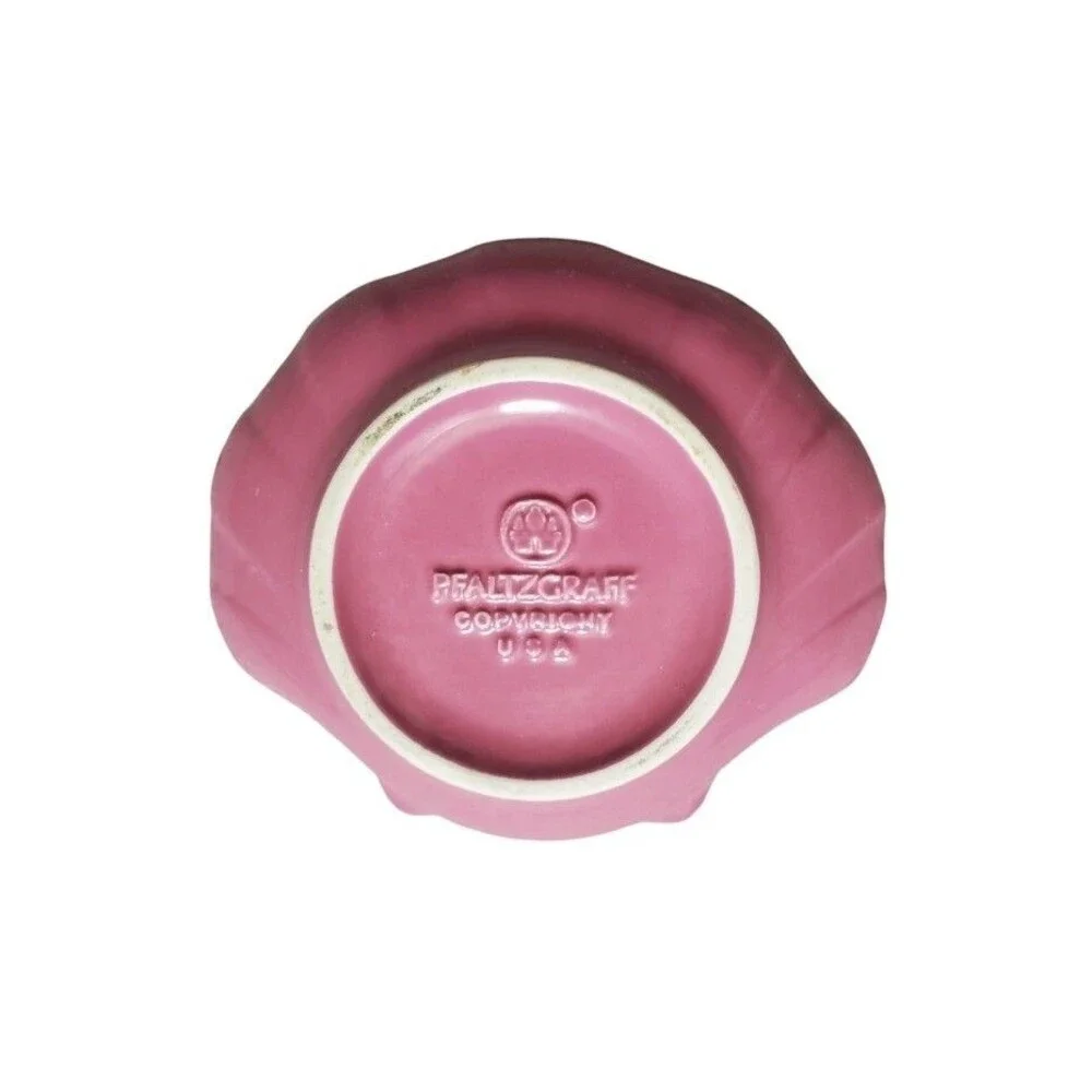 Pfaltzgraff Clam Shell Soap Dish Pink Trinket Bowl Excellent Decor Vintage
